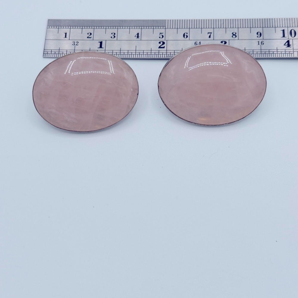 Elegant Tulla Booth Pink Quartz Stone Earrings